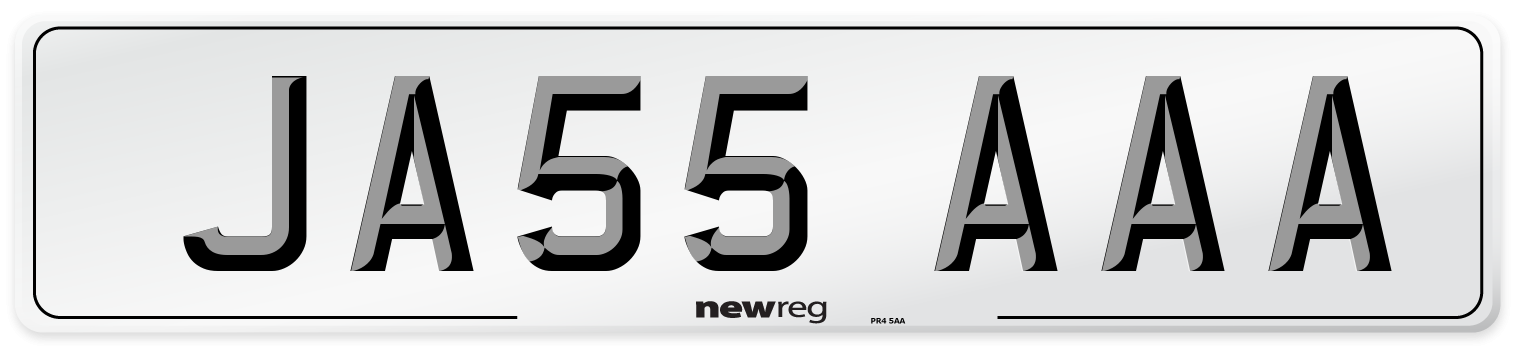 JA55 AAA Number Plate from New Reg